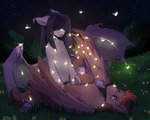 covered_eyes cowgirl_position duo female feral from_front_position lying_on_grass male male/female meadow night on_bottom on_top sex wings lionbun hasbro my_little_pony mythology arthropod bat_pony beetle elateroid equid equine firefly horse insect mammal mythological_creature mythological_equine pegasus hi_res