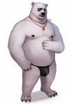 black_clothing black_underwear bulge clothed clothing male solo topless underwear dsharp_k disney zootopia koslov_(zootopia) bear mammal polar_bear ursine absurd_res hi_res