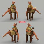 anthro breasts chair claws clothed clothing exposure_variation feathers female fin furniture head_fin inkwell loose_feather non-mammal_breasts quill red_body red_eyes red_scales scales simple_background sitting solo bambookat bethesda_game_studios microsoft oblivion the_elder_scrolls quill-weave argonian scalie 1:1 3d_(artwork) absurd_res digital_media_(artwork) hi_res