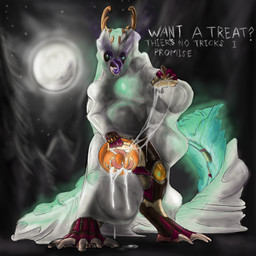 anthro antlers bodily_fluids clothing costume cum cum_drip cum_inside cybernetics dripping food food_fetish food_play fur genital_fluids genitals glowing glowing_body glowing_cum glowing_eyes glowing_fur halloween_costume holidays horn jack-o'-lantern machine male multi_genitalia multi_penis penis penis_tentacles pumpkin_fucking solo tentacles text unusual_bodily_fluids unusual_cum unusual_genital_fluids deckarddragoon halloween mythology deckard_dragoon cyborg dragon ghost mythological_creature mythological_scalie scalie spirit 1:1