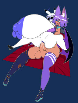 anthro areola balls big_areola big_breasts big_butt big_nipples big_penis blue_eyes breasts brown_body brown_skin butt clothing dominant dominant_male duo eyewear female femboy footwear fur genitals glasses hair high_heels huge_areola huge_breasts huge_butt huge_nipples huge_penis human_on_anthro hyper interspecies legwear male male/female nipples penis pokemorph puffy_areola puffy_nipples purple_hair sex shoes shortstack size_difference submissive submissive_female tan_body thigh_highs vulva white_body white_fur 4four44 nintendo pokemon bat generation_1_pokemon human humanoid mammal pikachu pokemon_(species) absurd_res alpha_channel hi_res
