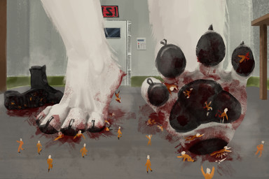 ambiguous_gender anthro blood bodily_fluids boots clothing crush death dominant dominant_female feet female foot_crush foot_focus footwear gore group licking macro micro military nude paws sadism shoes soldier soles solo_focus stomping teasing tongue trampling warrior worship ozdra space_station_13 anna_morozova canid canine canis domestic_dog husky mammal nordic_sled_dog spitz absurd_res hi_res