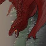 ambiguous_gender claws feral horn open_mouth scales simple_background solo teeth wings scratch_gryph_(artist) european_mythology mythology crimson dragon mythological_creature mythological_scalie scalie western_dragon wyvern 1:1 2018 digital_media_(artwork)