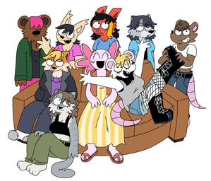 4_fingers alternative_fashion anthro barefoot black_boots black_clothing black_footwear black_hair blonde_hair blonde_highlights boots bored breasts brown_body brown_fur brown_hair cleavage closed_smile clothed clothed_anthro clothed_female clothing combat_boots dress eye_through_hair eyelashes eyes_closed feet female female_anthro fingers fishnet_clothing fishnet_leggings fishnet_legwear foot_grab footwear fur furniture gesture grey_body grey_fur grey_hair group hair hair_over_eyes happy highlights_(coloring) leggings legwear looking_aside looking_at_viewer midriff mouth_closed navel on_sofa open_mouth open_smile orange_body orange_fur pink_body pink_hair pink_skin pointy_ears punk red_body red_scales round_ears sandals scales shoes simple_background sitting sitting_on_ground sitting_on_sofa smile smiling_at_viewer socks sofa standing tail tan_body tan_fur translucent translucent_hair waving waving_at_viewer white_background white_body white_fur freoncat mythology normalsville abbey_(normalsville) amber_(normalsville) esme_(normalsville) june_(normalsville) lake_(normalsville) pepsi_(normalsville) vivian_(normalsville) zoey_(normalsville) zola_(normalsville) amphibian axolotl bear canid canine canis domestic_cat dragon felid feline felis fennec_fox fox mammal marine mole_salamander mouse murid murine mythological_creature mythological_scalie rat red_fox rodent salamander scalie tabby_cat true_fox wolf 2025 colored digital_media_(artwork) english_description trans_(lore) trans_woman_(lore)