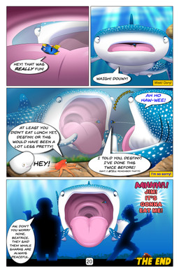 blue_body caustics confusion countershading dialogue female female_prey feral feral_pred feral_prey fin gate gills group humor inside_stomach internal light light_beam looking_worried male metal_bar multicolored_body open_mouth rock rugae sunbeam sunlight text tongue tongue_out trio two_tone_body underwater unwilling_pred unwilling_prey vore wall_(structure) water white_body window kazuo_ichigama disney finding_dory finding_nemo pixar bailey_(finding_dory) destiny_(finding_dory) dory_(finding_nemo) hank_(finding_dory) beluga carpet_shark cephalopod cetacean coleoid dolphin fish human mammal marine mollusk monodontid octopodiform octopus shark toothed_whale whale_shark 2025 comic english_text hi_res