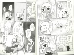 amphibian anthro black_and_white blush comic dialogue hug japanese_text keronian keroro male male/male monochrome partially_translated sgt._frog tamama text translation_request unknown_artist