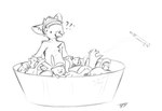 anthro anus bath bite confusion ear_bite feral fur group humor no_shading silly_face pinky_bestia european_mythology greek_mythology mythology avian hippogriff hybrid mammal mink mustelid musteline mythological_avian mythological_creature true_musteline digital_media_(artwork) monochrome sketch