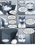 2021 box comic container darkmirage dialogue digital_media_(artwork) duo embarrassed english_text eyebrows eyelashes fur hi_res horn nii_otter quetzalli_(character) smile text vicious_kitty