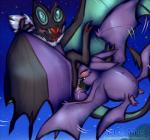 blush duo female female/female feral genitals licking membrane_(anatomy) membranous_wings nude pussy smile tongue tongue_out wings meep_(artist) nintendo pokemon bat crobat generation_2_pokemon generation_6_pokemon mammal noivern pokemon_(species) 2014 distracting_watermark watermark