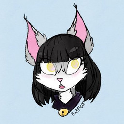 anthro female fur hair simple_background solo kakfox felid feline mammal 1:1 2019 digital_media_(artwork) low_res source_request