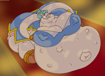 anthro belly big_belly big_breasts blue_hair bottomwear breasts clothing female fetal_movement fur gloves hair handwear huge_belly huge_breasts huge_thighs hyper hyper_belly hyper_pregnancy morbidly_obese morbidly_obese_anthro morbidly_obese_female navel nipple_outline obese obese_anthro obese_female outie_navel overweight overweight_anthro overweight_female panties pregnant pregnant_anthro pregnant_female red_eyes shirt sitting solo teeth thick_thighs topwear tunic underwear white_body white_fur virus-20 princess_aura_(virus-20) equid equine horse mammal 2025 digital_media_(artwork) hi_res