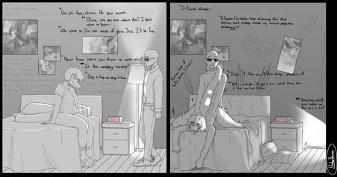 ahegao alarm_clock anthro anthro_penetrated assertive_female bald bed bedroom black_border bodily_fluids border breasts clock clothing condom dialogue doggystyle dominant dominant_female duo eye_roll eyewear fantasy_slur female female_anthro female_on_human female_penetrated filled_condom fingers footwear from_behind_position fucked_silly furniture heart_symbol human_fetish human_on_anthro human_penetrating human_penetrating_anthro human_penetrating_female i_love_you impregnation_request inside interspecies jacket lamp looking_pleasured male male/female male_human male_on_anthro male_penetrating male_penetrating_anthro male_penetrating_female nude nude_anthro nude_female nude_human nude_male orgasm orgasm_face penetration penile penile_penetration profanity rough_sex scratches sex sexual_barrier_device shaking shaking_orgasm shoes sitting slippers smile snout sunglasses sweat sweatdrop sweaty_breasts tail tail_around_neck tail_around_partner tears tears_of_pleasure text tongue tongue_out topwear trembling vaginal vaginal_penetration ratherdevious cavemanon_studios i_wani_hug_that_gator instant_loss_2koma inco_(iwhtg) olivia_halford baryonyx dinosaur human mammal prehistoric_species reptile saurischian scalie spinosaurid theropod 2025 absurd_res artist_name black_and_white comic digital_media_(artwork) english_text hi_res monochrome watermark
