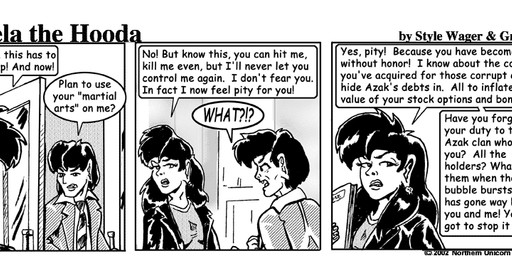 angry breasts clothed clothed_female clothed_male clothing dialogue duo female hair jacket male open_clothing open_jacket open_topwear text topwear style_wager dela_the_hooda mr._hrak ulma_(dela_the_hooda) goblin humanoid 2002 comic english_text greyscale monochrome daughter_(lore) father_(lore) father_and_child_(lore) father_and_daughter_(lore) parent_(lore) parent_and_child_(lore) parent_and_daughter_(lore)