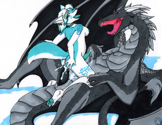 anthro anthro_on_feral anthro_penetrated bestiality bodily_fluids breasts bridge_piercing cowgirl_position cum cum_in_vagina cum_inside duo ear_piercing erection facial_piercing feral feral_penetrating feral_penetrating_anthro from_front_position genital_fluids genitals herm herm/male herm_on_top herm_penetrated horn intersex intersex/male intersex_on_top intersex_penetrated interspecies lying male male_on_bottom male_penetrating male_penetrating_herm male_penetrating_intersex membrane_(anatomy) membranous_wings nipple_piercing nipples nose_piercing nude on_bottom on_top penetration penis penis_size_difference piercing sex size_difference straddling tail thick_penis vaginal vaginal_penetration vulva wings tierafoxglove european_mythology mythology artica_sparkle canid canine dragon mammal mythological_creature mythological_scalie scalie western_dragon 2012