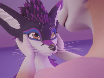affectionate anthro duo ears_down feathers female female/female headpat looking_at_another petting pivoted_ears smile undercut itsjag alberarts_(modeler) hyenid_(alber) jag canid canine fox hyena hyenid_(species) mammal rexouium 3d_(artwork) 3d_animation 4:3 animated blender_(artwork) blender_eevee_(artwork) digital_media_(artwork) gynomorph_(lore) trans_(lore) trans_woman_(lore)