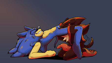 andromorph andromorph/male anthro blue_body cunnilingus duo eyes_closed feet fluffy fluffy_chest genitals holding_both_legs intersex intersex/male kneeling lifting_partner male nude oral penis sex smile tail tail_motion tailwag unusual_anatomy unusual_genitalia unusual_penis vaginal tomater sega sonic_the_hedgehog_(series) shadow_the_hedgehog sonic_the_hedgehog eulipotyphlan hedgehog mammal 16:9 2025 digital_drawing_(artwork) digital_media_(artwork) hi_res widescreen
