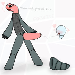 after_cloacal after_cloacalingus after_oral animal_genitalia anthro big_eyes bodily_fluids cloaca cloacal cloacalingus cute_fangs cybernetics duo faceless_character fangs flushed_face genitals heart_symbol machine male male/male oral pink_heart playful_face saliva saliva_on_cloaca saliva_on_tongue saliva_string sex shy shy_face shy_smile simple_background smile smirk smirking_at_partner spikes teeth text tongue tongue_out akuzli_bread whisly arthropod cyborg human insect mammal reptile scalie snake worm 1:1 hi_res signature