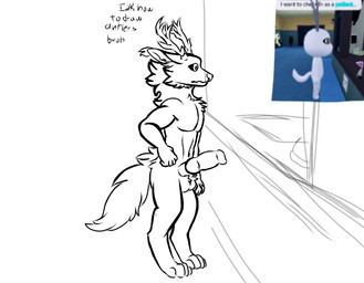 anthro genitals knot male penis standing waiting lethhy animal_hospital roblox hybrid