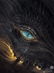 ambiguous_gender blue_eyes close-up feral pupils scales slit_pupils solo spikes teeth themefinland mythology dragon mythological_creature mythological_scalie scalie 2021 digital_media_(artwork)