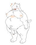 anthro balls belly big_breasts big_butt blush breasts butt fluffy genitals gynomorph heart_symbol intersex overweight penis solo thick_thighs sleepygirlthing undertale undertale_(series) toriel boss_monster_(undertale) bovid caprine goat mammal