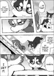 a-chan ayaka canid canine canis comic domestic_dog english_text feral husky mammal monochrome nordic_sled_dog semi-anthro shibeta spitz text