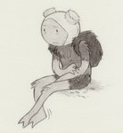 2_toes backpack barefoot dot_eyes eye_bags feet male not_furry plant scratching_self shedding simple_eyes sitting solo toes toony lynxfurr adventure_time cartoon_network fern_(adventure_time) elemental_creature elemental_humanoid flora_fauna humanoid plant_humanoid graphite_(artwork) hi_res traditional_media_(artwork)