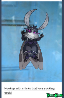 alternative_fashion antennae_(anatomy) anthro breath clothing dress female goth heart_eyes heart_symbol jewelry mouthless necklace solo text tuft window wings pixelhat goth_moth arthropod insect lepidopteran moth english_text hi_res