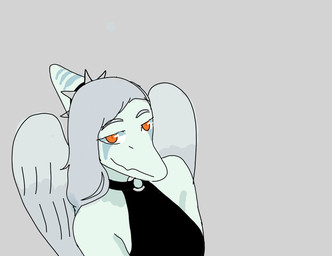 amber_eyes anthro feathered_wings feathers female grey_background grey_body grey_hair grey_scales hair halter_top long_hair looking_at_viewer scales simple_background smile snout solo wings no2r0066 cavemanon_studios goodbye_volcano_high ko_op_(game_developer) snoot_game fang_(gvh) prehistoric_species pterosaur reptile scalie 2023 2d_animation animated