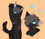 anthro black_body black_fur blue_eyes fur hair male mastectomy_scar scar solo tail visibly_trans whiskers sh-4rk nine_(sh-4rk) domestic_cat felid feline felis mammal hi_res trans_(lore) trans_man_(lore)