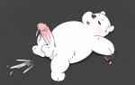 anthro balls belly bodily_fluids cum erection eyes_closed fur genital_fluids genitals humanoid_genitalia humanoid_penis lying male penis simple_background slightly_chubby solo white_body white_fur peachy-pudding cartoon_network we_bare_bears ice_bear_(we_bare_bears) bear mammal polar_bear ursine 2019 absurd_res hi_res