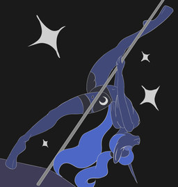 anthro clothing dancing female flexible nipples nude one_leg_up panties pole pole_dancing raised_leg solo splits spread_legs spreading standing tasteful_nudity underwear vertical_splits metalslay3rs friendship_is_magic hasbro my_little_pony princess_luna_(mlp) equid equine horse mammal pony absurd_res hi_res