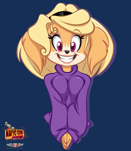 4_fingers anthro big_breasts breast_squish breasts clothing female fingers hands_together looking_at_viewer oversized_clothing oversized_sweater oversized_topwear smile solo squish sweater topwear wide_eyed nafyo-toons phillipthe2 third-party_edit mina_draco canid canine canis domestic_dog mammal alpha_channel hi_res