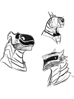 antennae_(anatomy) anthro camera machine male male_anthro simple_background solo jezzlen robot robot_anthro synth_(vader-san) bust_portrait hi_res monochrome portrait sketch sketch_page