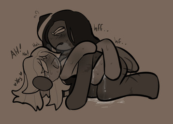 bodily_fluids breath crossed_legs cum cum_drip dripping duo genital_fluids male male/male panting steamy_breath unreliablensfw cookie_run cookie_run_kingdom dark_cacao_cookie pure_vanilla_cookie cookie_(cookie_run)