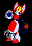 ambiguous_gender anthro black_eyes cord feline_ears looking_at_viewer machine red_body simple_background solo tail transparent_background stratolight medabots peppercat robot alpha_channel low_res