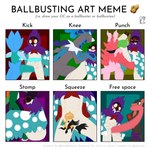 anthro ballbusting balls challenge cock_and_ball_torture female genital_torture genitals group holidays kick kommo male male/female male/male nude pain punch squeezing stomping text tongue quoyi april_fools'_day ballbusting_art_meme nintendo pokemon dragokyu_(quoyi) gionocosoneketo_(quoyi) h_(quoyi) kuusonogau_(quoyi) nani_(quoyi) decidueye generation_1_pokemon generation_5_pokemon generation_6_pokemon generation_7_pokemon generation_8_pokemon greninja inteleon kommo-o leavanny magmar mimikyu pokemon_(species) 1:1 english_text hi_res meme