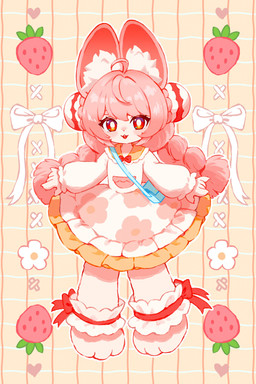 3_toes 5_fingers ahoge anthro barefoot braided_pigtails clothed clothed_anthro clothed_female clothing dress feet female fingers flat_chested fully_clothed fully_clothed_anthro fully_clothed_female fur hair inner_ear_fluff paws pink_body pink_fur pink_hair red_eyes solo toes tuft yamacho mihoyo zenless_zone_zero zhao_(zenless_zone_zero) lagomorph leporid mammal rabbit thiren 2025 absurd_res full-length_portrait hi_res portrait