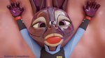 anthro ball_gag bdsm bondage bound clothing female gag latex nose_hook police solo uniform rubber_(artist) disney zootopia judy_hopps lagomorph leporid mammal rabbit 16:9 3d_(artwork) 4k absurd_res digital_media_(artwork) hi_res widescreen