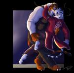 abs anthro butler dancing duo elegant love male male/male master muscular pecs prince romantic romantic_couple royalty dragonslash leo_(dragonslash) schindler felid mammal pantherine tiger hi_res