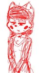 anthro beanie chest_tuft clothing female hat headgear headwear looking_down shy solo spots sweater topwear tuft sybaricat wynterthecat skylar_zalou felid mammal talehnyan sketch