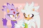 anthro blush clothing dipstick_tail duo eye_contact female fingers fur gloves hand_holding handwear heart_symbol looking_at_another male male/female markings simple_background smile tail tail_markings tuft yellow_eyes bongwater777 daxratchet sega sonic_the_hedgehog_(series) blaze_the_cat silver_the_hedgehog eulipotyphlan felid feline hedgehog mammal 2020 hi_res