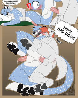 anal anal_penetration animal_genitalia animal_penis anthro anthro_on_anthro anthro_penetrated anthro_penetrating anthro_penetrating_anthro balls blue_body blue_fur blush blush_lines butt canine_genitalia canine_penis claws duo erection fangs floppy_ears forced forced_anal freckled_butt freckled_face freckled_hips freckled_legs freckled_shoulders freckled_tail freckled_thighs freckles fur genitals imminent_rape imminent_sex interspecies knot male male/male male_penetrated male_penetrating male_penetrating_male male_raping_male markings nude open_mouth pawpads penetration penile penile_penetration penis penis_in_ass perineum rape rapist sex sleep_molestation sleep_sex sleeping spots spotted_body spotted_fur tail teeth text tuft kingdraws auro_(rangaricat) tobu_(rangaricat) canid canine canis cheetah domestic_dog felid feline mammal 4:5 comic english_text hi_res