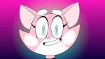 anthro blue_eyes female fur happy pink_body pink_fur rape_face screencap smile solo white_body white_fur ghosttoast_(artist) super_planet_dolan shima_luan domestic_cat felid feline felis mammal 16:9 animated low_res reaction_image short_playtime widescreen