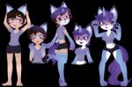 2019 alpha_channel anthro barefoot belly big_breasts big_tail biped blue_body blue_fur breast_expansion breasts butt domestic_cat excited expansion eyewear feet felid feline felis female filamints fur glasses growth hair happy hi_res hindpaw horn human human_to_anthro mammal midriff navel pawpads paws purple_hair short_hair simple_background smile solo species_transformation tail tail_growth tammy_(tammycat) transformation transparent_background white_belly