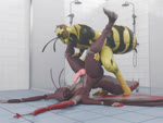 anal anal_penetration antennae_(anatomy) anthro arthropod_abdomen balls compound_eyes duo erection from_behind_position from_front_position genitals kaeporansfw_(modeler) knot lying male male/male male_penetrated male_penetrating male_penetrating_male mandibles multi_limb nude penetration penile penile_penetration penis sex shower shower_sex wheelbarrow_position wings yellow_body waspwarrior furvoc_(modeler) lewynsfw_(modeler) sashacakies_(modeler) ruki_(waspwarrior) shay_milner arthropod hymenopteran insect mantis vespid wasp 3d_(artwork) 3d_animation 4:3 animated digital_media_(artwork) hi_res high_framerate loop no_sound short_playtime webm