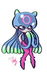 blue_hair blush boots clothing female footwear hair pink_body pink_skin pseudo_hair purple_eyes shoes simple_background solo tentacle_hair tentacles white_background sanekokoa bandai_namco digimon digimon_ghost_game animal_humanoid cnidarian cnidarian_humanoid digimon_(species) humanoid jellyfish jellyfish_humanoid jellymon marine marine_humanoid medusozoan medusozoan_humanoid 2023 digital_media_(artwork) hi_res