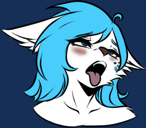 anthro armor aroused blue_eyes clothed clothing female front_view inviting magic_user markings moan open_mouth royalty solo suggestive tattoo teasing tongue tongue_out topless topless_female snowiefeather thermia_(character) canid canine canis fox hybrid mammal wolf alpha_channel low_res