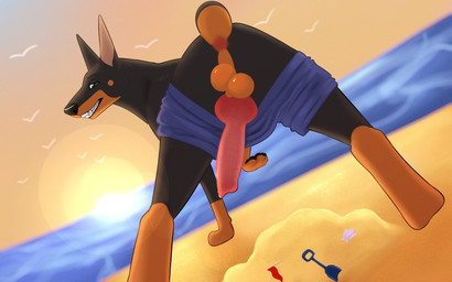 animal_genitalia animal_penis anus backsack balls black_and_tan black_paws canine_genitalia canine_penis feral genitals green_eyes knot knotted_penis male male_feral penis solo tan_point nauticalcanine canid canine canis dobermann domestic_dog mammal pinscher 16:10 absurd_res hi_res widescreen