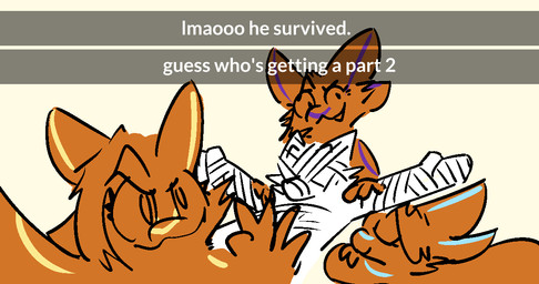 4_ears anthro body_cast broken_bone caption caption_box cast feathered_wings feathers female fur group looking_at_viewer multi_ear nude open_mouth orange_body orange_fur selfie smile text winged_arms wings bizart alonins_roseclaw lehto avali avian kobold scalie 2025 aliasing digital_media_(artwork) english_text sketch