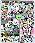 6_panel_comic aloha_shirt anthro blush blush_stickers bodily_fluids bow_tie clothing crossed_arms crying dessert dialogue duo eyelashes eyewear food footwear fur glasses green_eyes humor ice_cream ice_cream_cone overalls pattern_clothing pattern_shirt pattern_topwear pink_eyewear pink_glasses purple_eyes round_glasses shirt shoes sneakers socks tears text topwear white_body white_fur yellow_body yellow_fur rawdawgcomics queen_never_cry rawdawgcomics_(series) bingus_(rawdawgcomics) stahli_(rawdawgcomics) canid canine canis domestic_dog mammal 4:5 artist_name comic digital_media_(artwork) english_text hi_res japanese_text